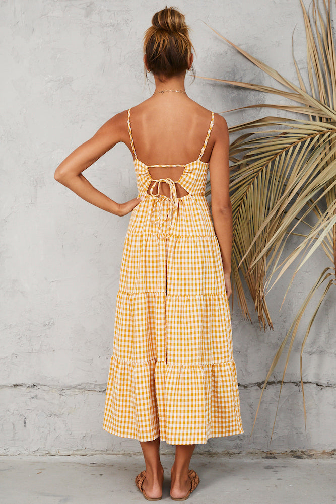 Picnic Till Sundown Maxi Dress Yellow