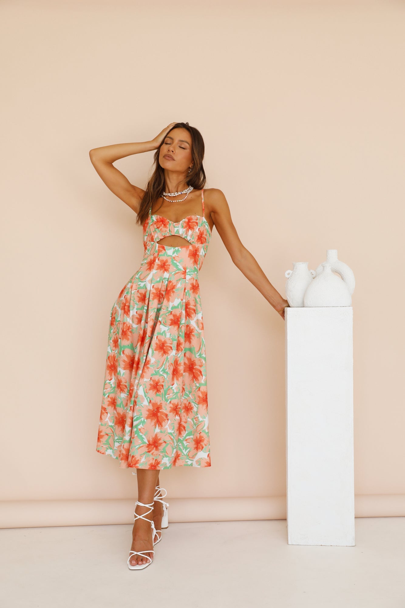 Nectarine Blossom Maxi Dress Floral