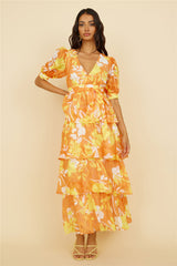 Inflorescence Maxi Dress Yellow