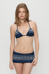 Clover Swim Skirt - Malibu Blue