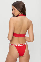 Coco Skimpy Bikini Bottom - Red Dottie