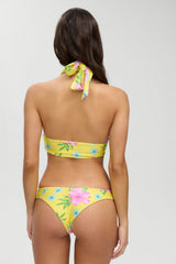 Forever Satin Wrap Bikini Top - Hibiscus Lemonade