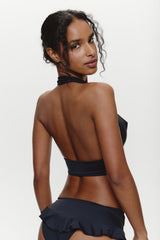 Gianna Halter Bikini Top - Black