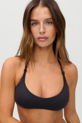 X Jennie Hana Halter Bikini Top - Black