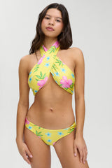 Katarina Satin Cheeky Bikini Bottom - Hibiscus Lemonade