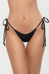Mackenzie Cheeky String Bikini Bottom - Black