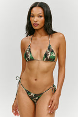 X Khy Mackenzie Foil String Bikini Bottom - Camo