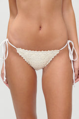 X Jennie Mackenzie Crochet Bikini Bottom - Ivory Crochet