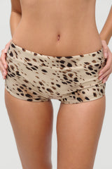 X Jennie Mina Satin Swim Shorts - Marrakesh