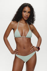 Nick Triangle Halter Bikini Top - Minty