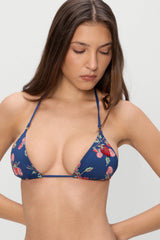 Nick Beaded Triangle Bikini Top - Strawberry Patch