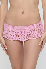 Shelly Crochet Shine Swim Skirt - Blush