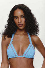 Taite Triangle Bikini Top - Capri Sky