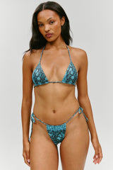 X Khy Tia Foil String Bikini Bottom - Cobra