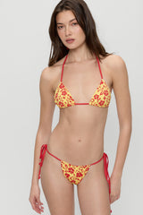 Tia Skimpy String Bikini Bottom - Favorite Flower