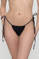 Tidal Micro String Bikini Bottom - Black