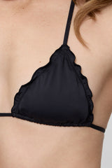 Tidal Skimpy Halter Bikini Top - Black