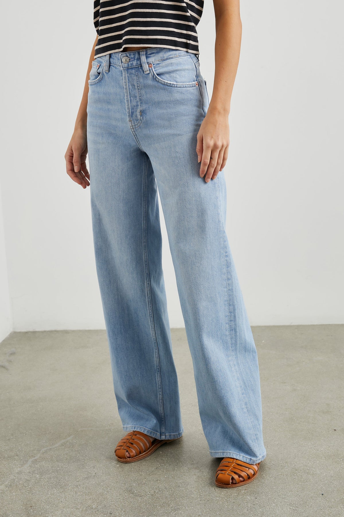Getty Wide Leg - Blue Mist