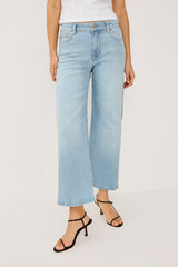 Getty Crop Low Rise Wide Leg - Seaport