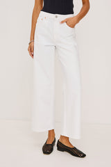 Getty Crop Wide Leg - Salt White