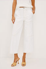 Getty Crop Wide Leg - Vintage Ecru Utility