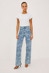 Getty Wide Leg - Floral Laser