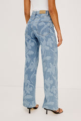 Getty Wide Leg - Floral Laser