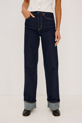 Getty Wide Leg - Midnight Blues Cuffed