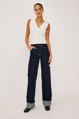 Getty Wide Leg - Midnight Blues Cuffed