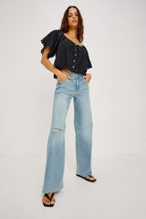 Getty Low Rise Wide Leg - Wave Rider