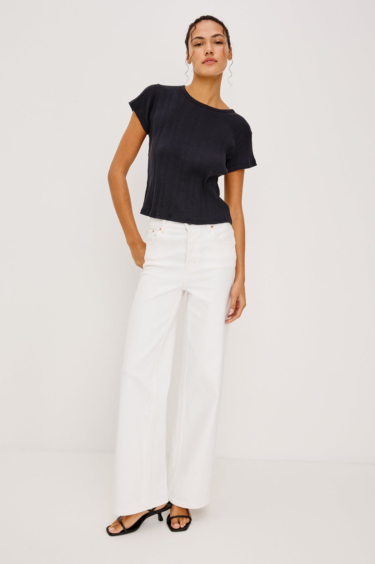 Petite Getty Wide Leg - Vintage Ecru
