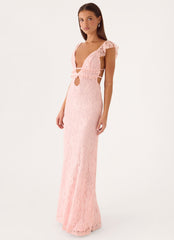 Giulia Lace Maxi Dress - Pink