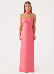 Hush Maxi Dress - Coral Red