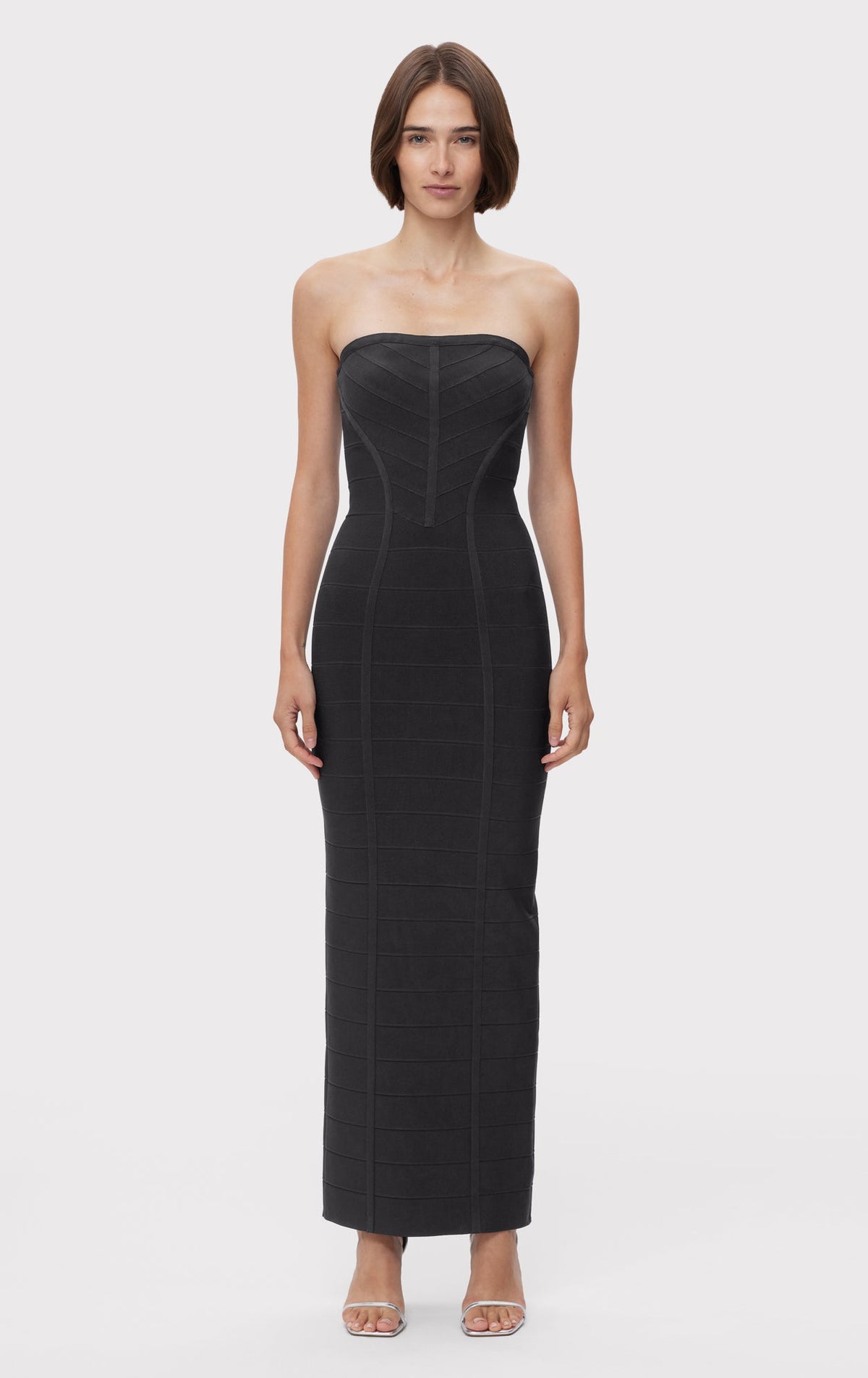 Icon Chevron Bustier Gown