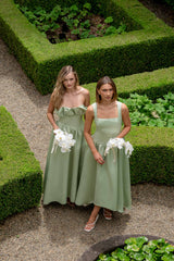 Ruelle A-Line Maxi Dress in Sage Green