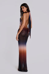 Azevedo Knotted Halter Maxi Dress