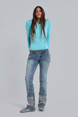 Turquoise Mist Long Sleeve Top