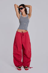 Eye Contact Vest Top With Eyelets in Stripe