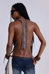 Vrax Cowl Zipper Top