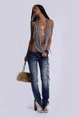 Vrax Cowl Zipper Top