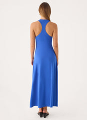Kyrra Asymmetrical Midi Dress - Electric Cobalt