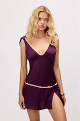 Inez Lace Trim Mini Dress