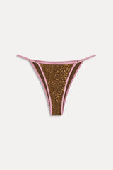 Luna Satin Bikini Bottom - Vintage Cheetah