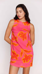 Pink Floral Ecovero Shift Mini Dress