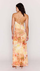 Sunset Tonal Mesh Maxi Dress