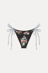 Mackenzie Satin Cheeky Bikini Bottom - Bouquet