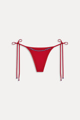 Mackenzie Beaded Cheeky Bikini Bottom - Havana