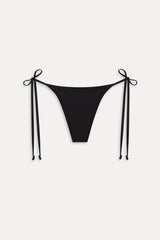 Mackenzie Cheeky String Bikini Bottom - Black