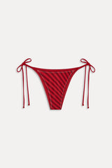 X Jennie Mackenzie Satin Bikini Bottom - Spring Stripe