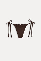 Mackenzie Suede String Bikini Bottom - Desert Suede